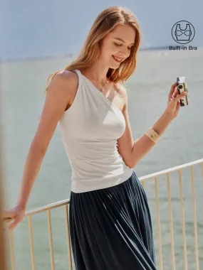 NonIrritatingEdges UV protection coating One Shoulder Twisted Brami Tank