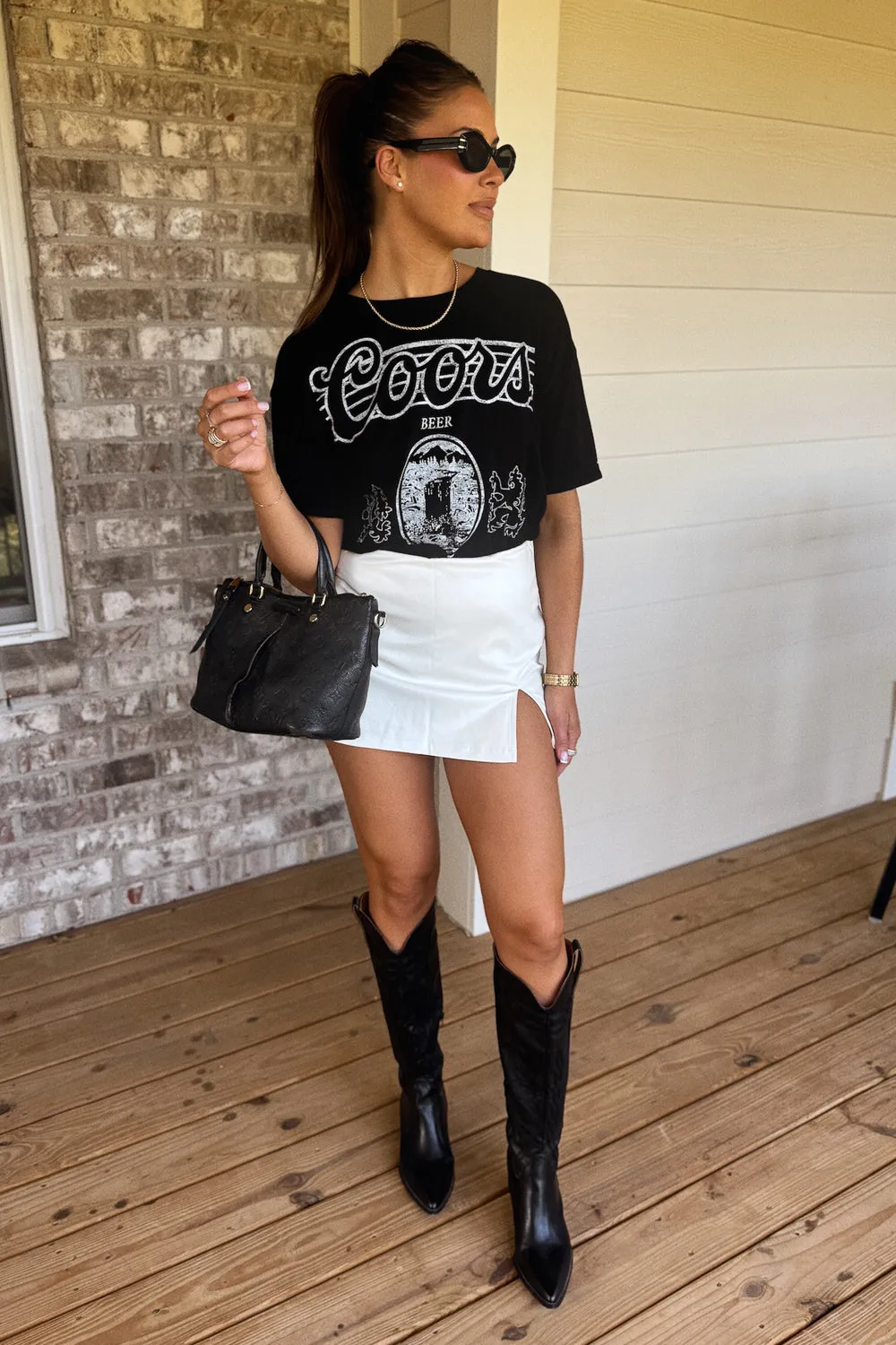 ZipperedPockets Coors Original Oversized Tee- Black