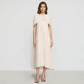 Yasmina Scarf-Neck Cotton Dress Daily Option