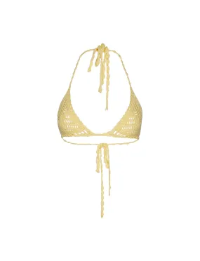 CORA BIKINI TOP - YELLOW : LEMON Abrasion Free Edging