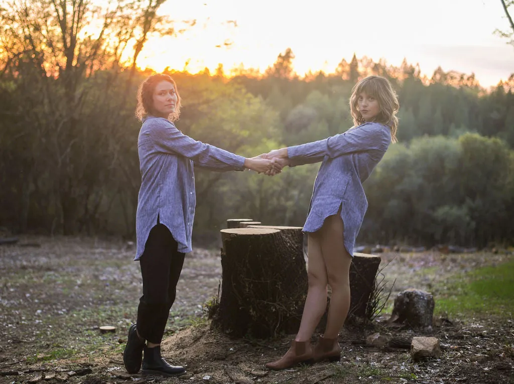 Quick Dry Weave Comfy Fashion Cora Cover Up in Heatherd Stone Linen