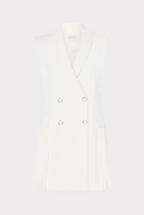 Cora Sleeveless Pleated Blazer Dress Summer Style