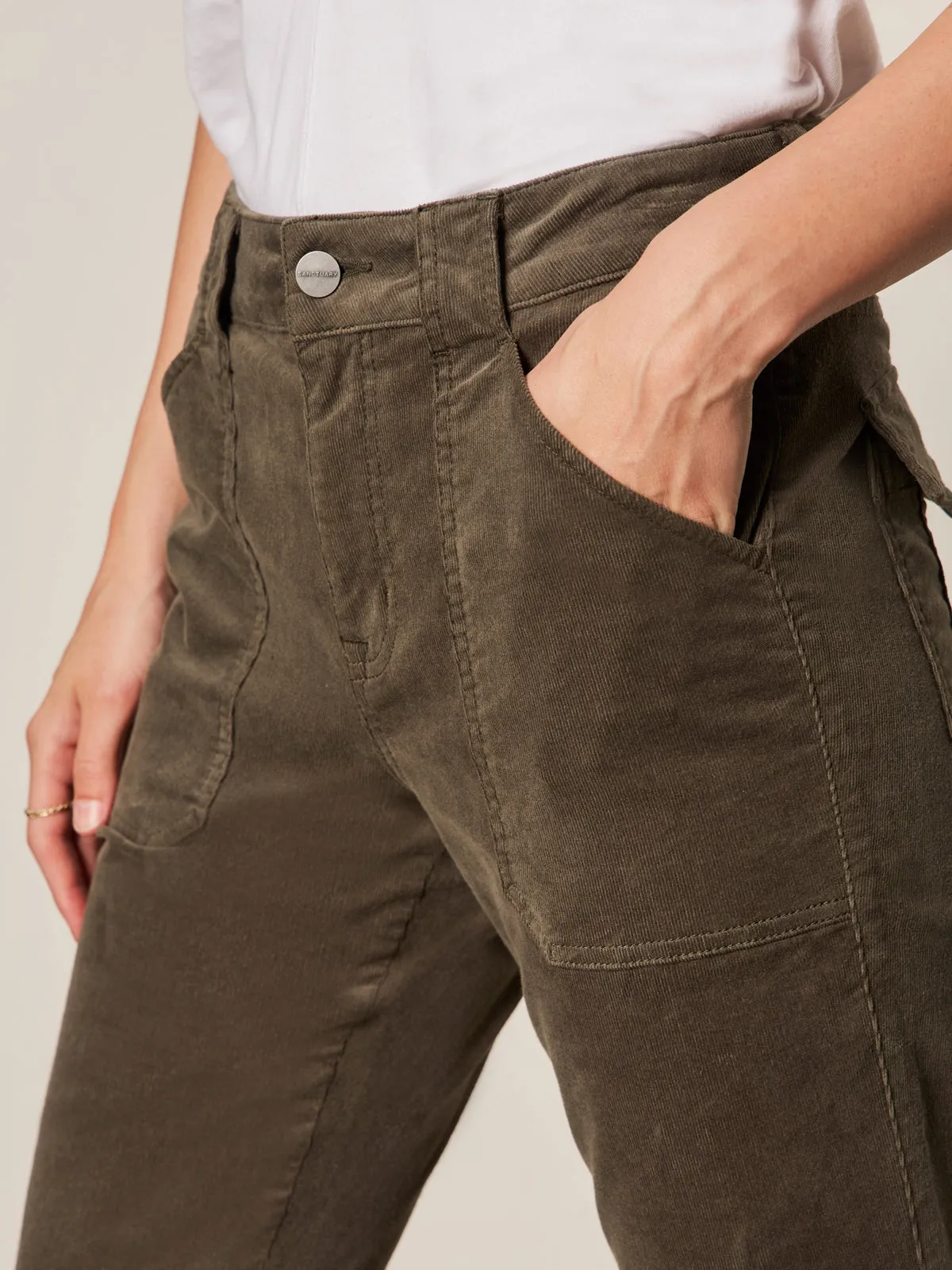 Pool Fun Corduroy Hayden Bootcut Pant Kalamata