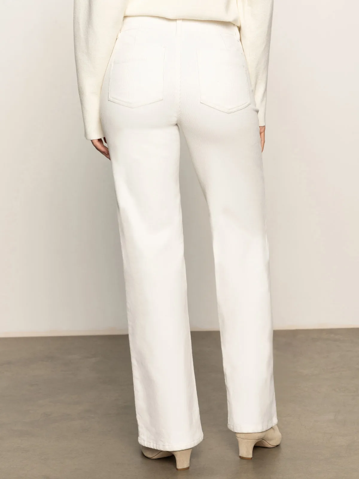 Breathable fabric RecycledPolyester Corduroy Marine Pant Chalk