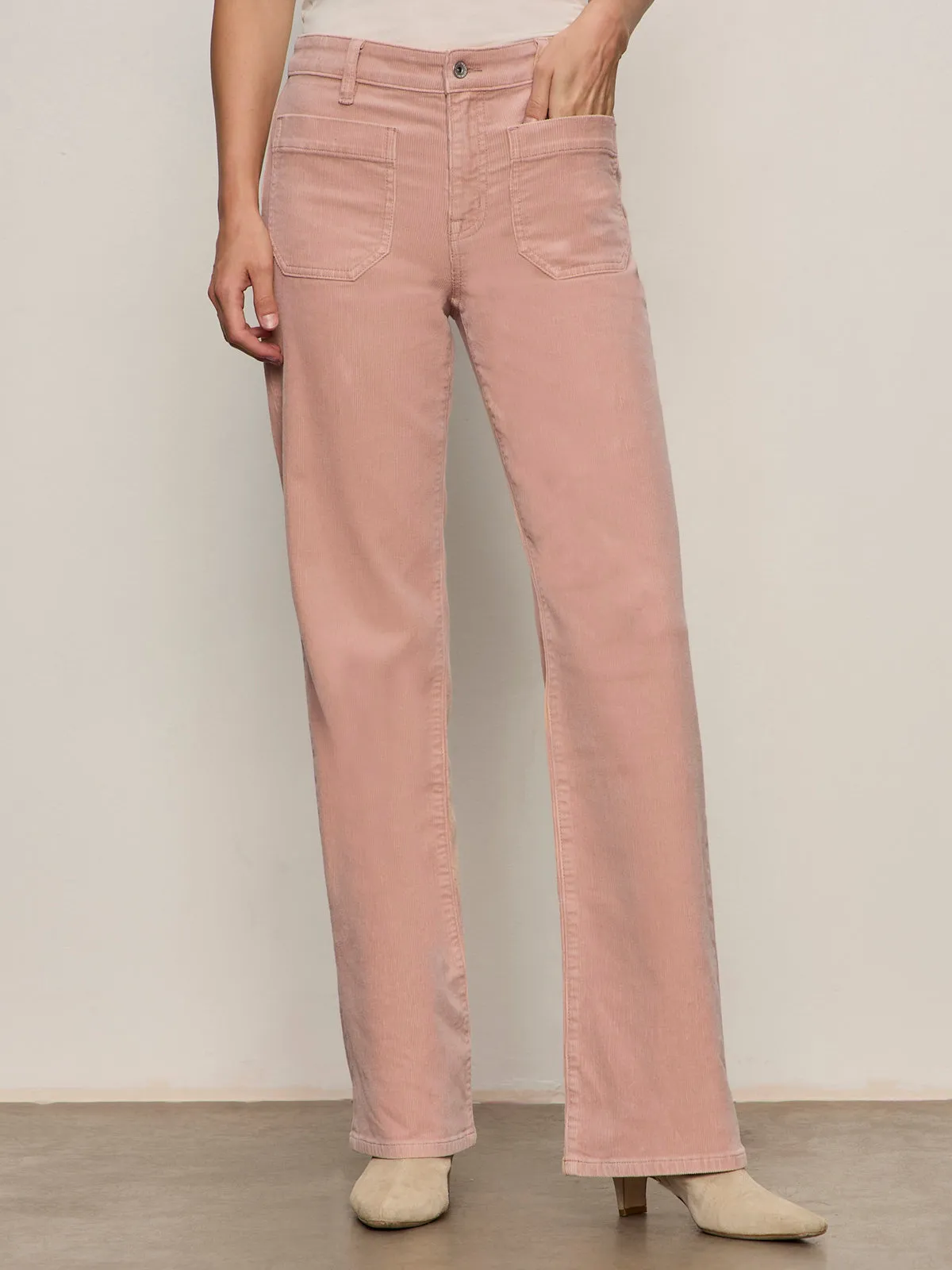 Slip Resistant Fashion Staple Corduroy Marine Pant Dusty Rose