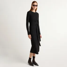 Carmen Tie-Front Ribbed Dress Petite friendly