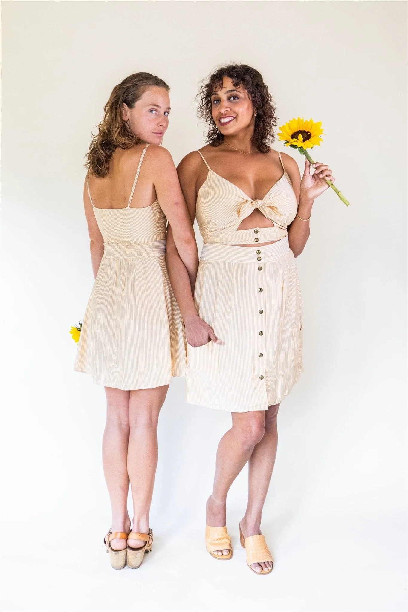 Outdoor Ready Knit Wearable Dee Dee Top in Yellow Stripe