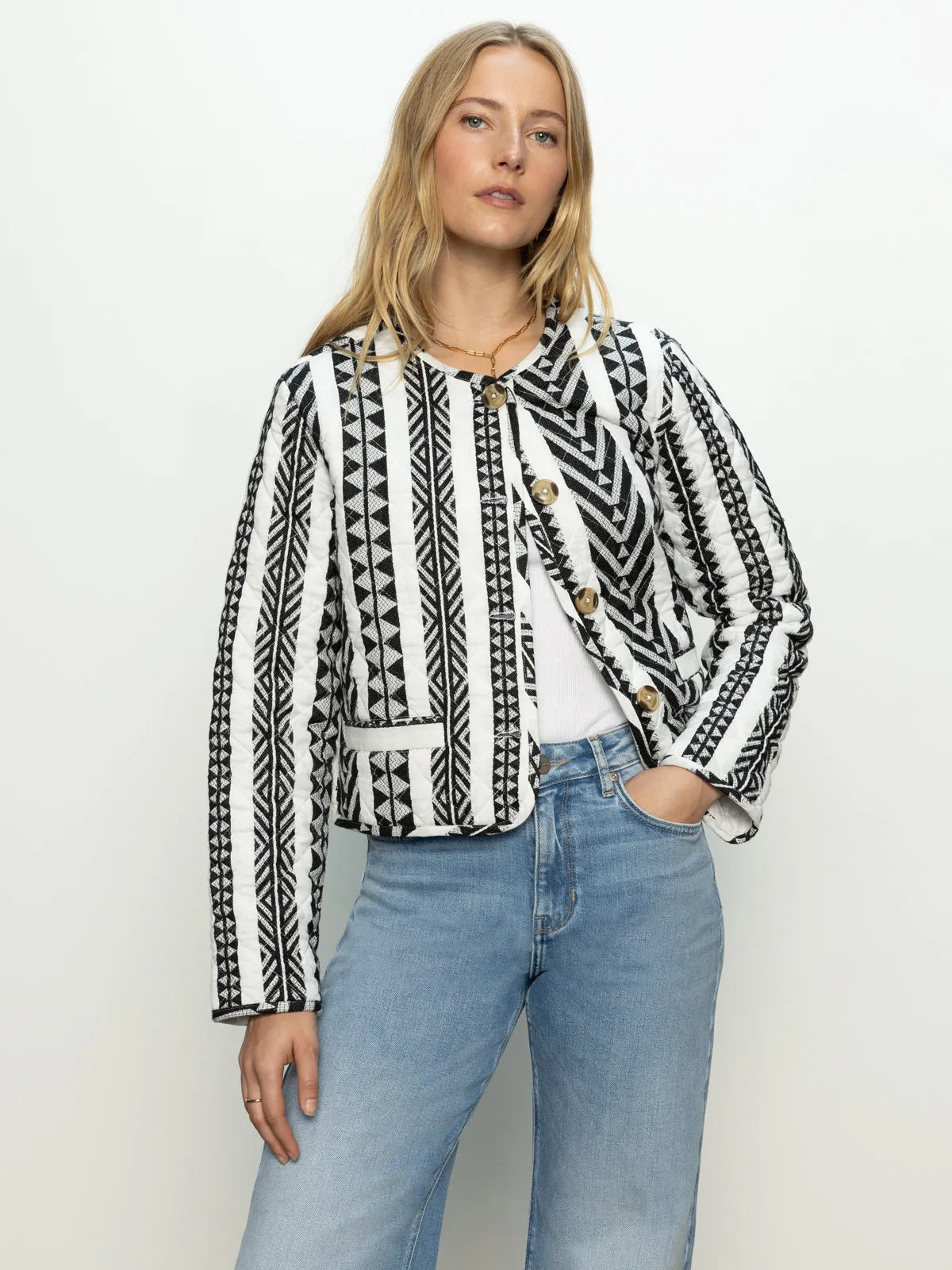 Crafted Coco Jacket Crafted Stripe mass - produced Stylish Warmth