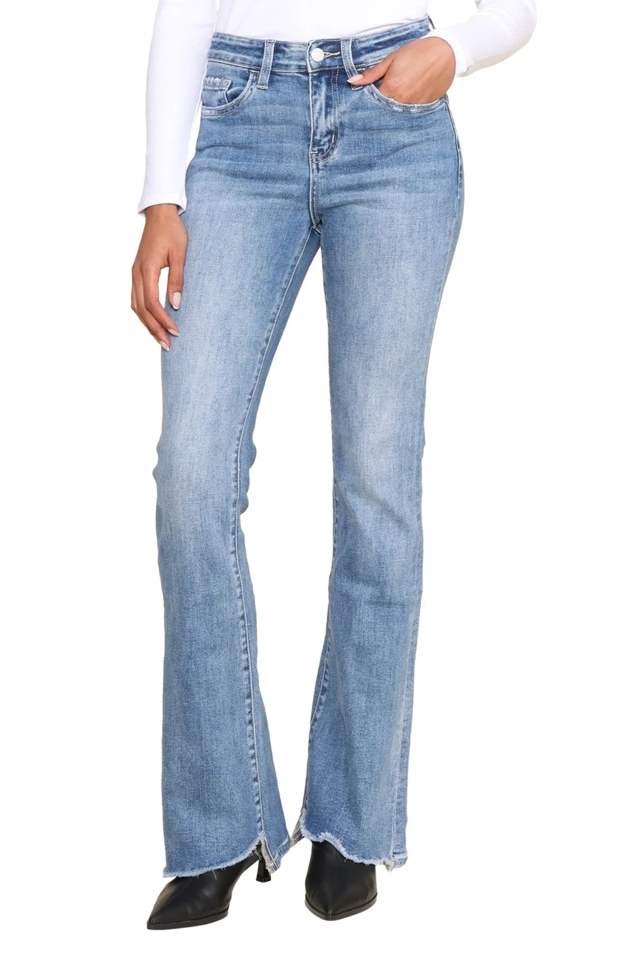 Rubberized Hem Quick Conversion Hem Crate Vintage Wash Flare