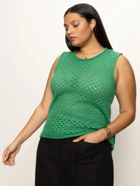 Crochet Shell Sweater Palm Extended Sizing Layered Collar Structure Minimalist Stitching