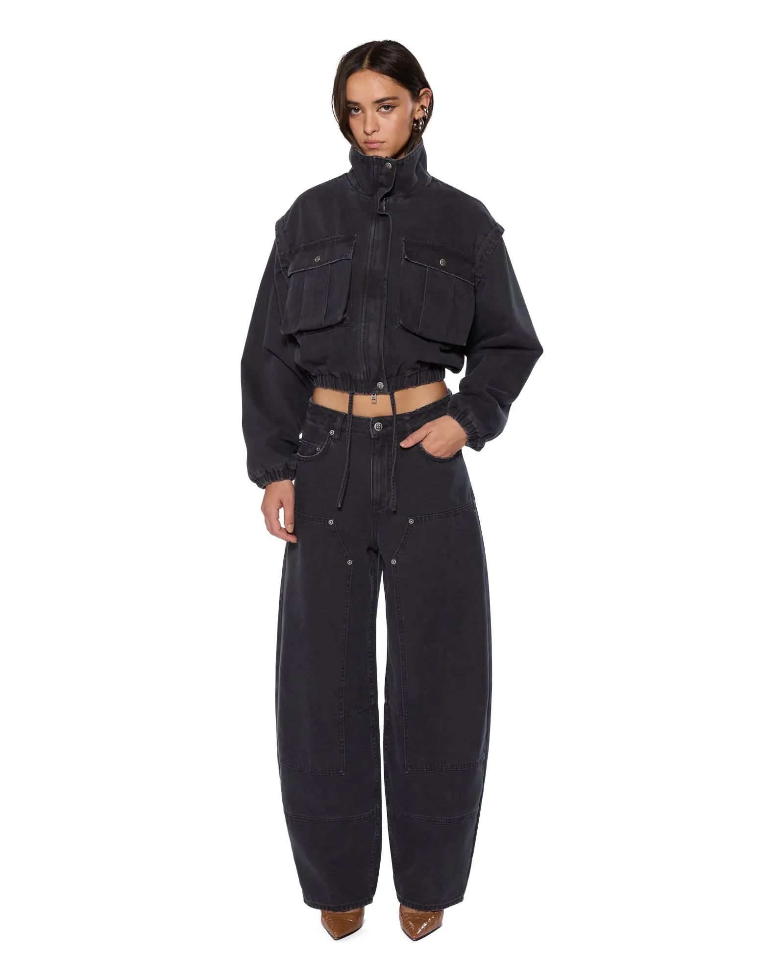 CROPPED ANORAK BLACK Protective Outerwear