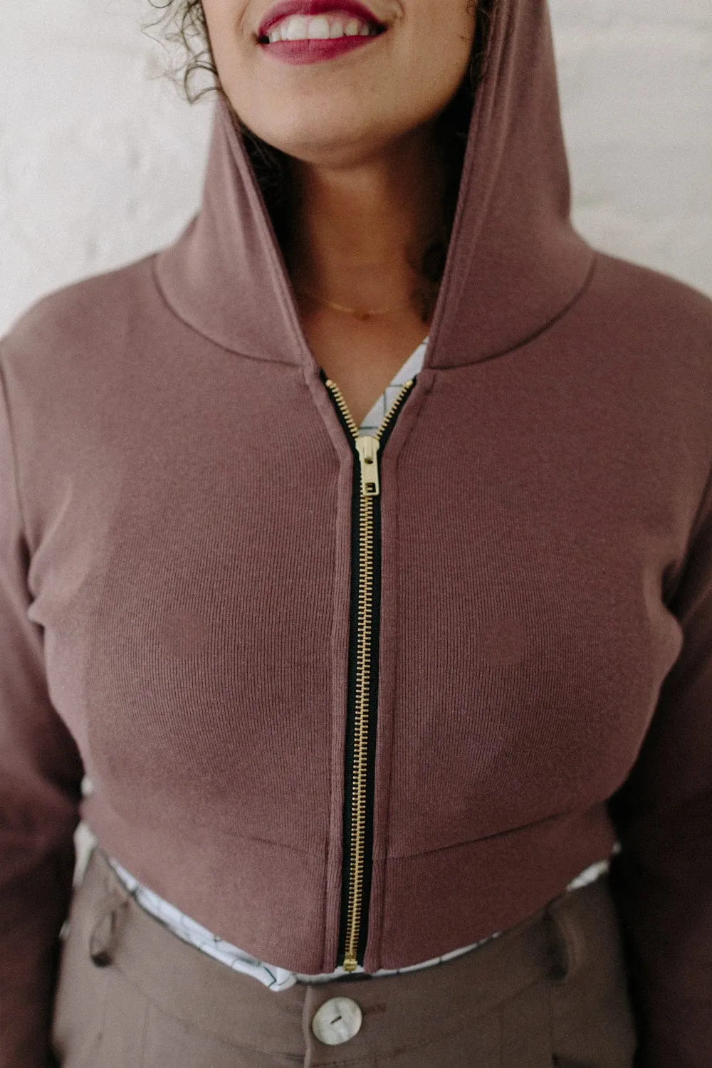 Quick Drying Technology Cropped Hoodie In Sienna Rose