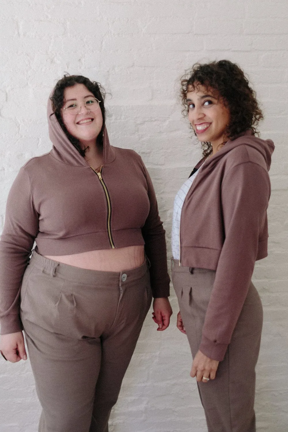 Smart Layers Cozy Touch Cropped Hoodie In Sienna Rose