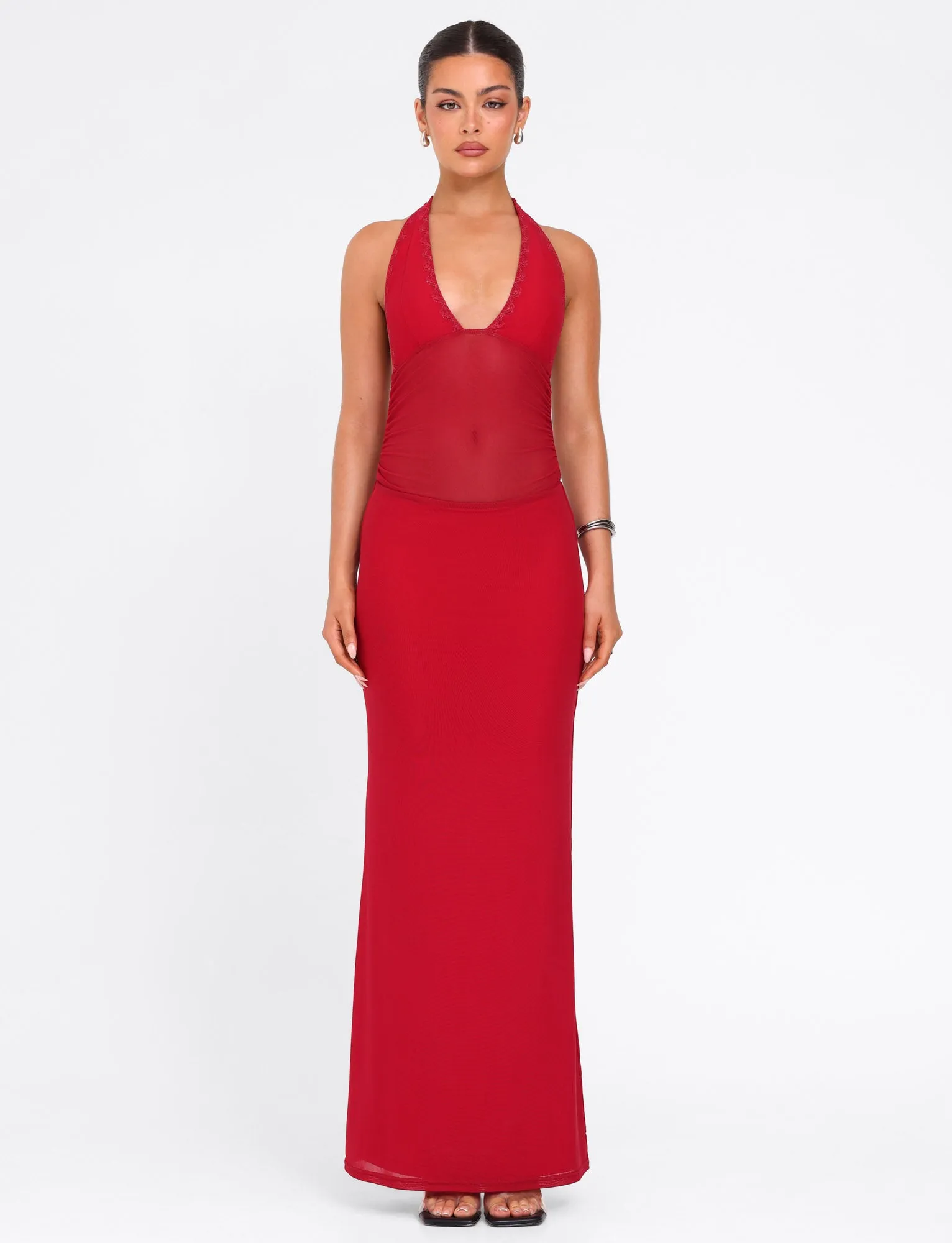 BRESILY MAXI DRESS - RED Sunset Hour