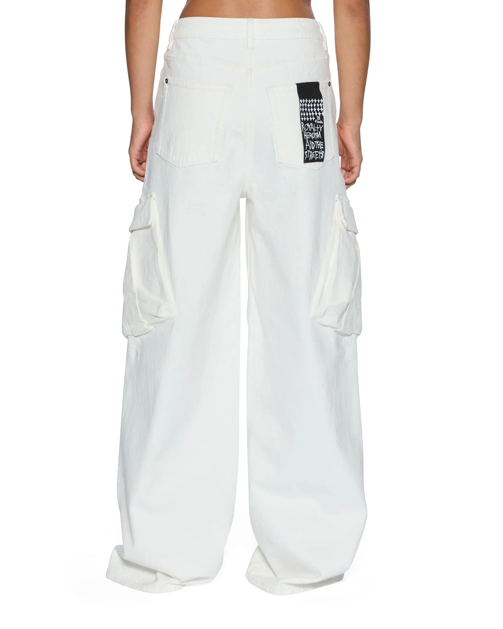 BAGGY JEAN CARGO ECRU Stretchable Comfort