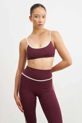 product package deal perfect for anniversaries Base Contrast Trim Cami Bra - Merlot/Tofu