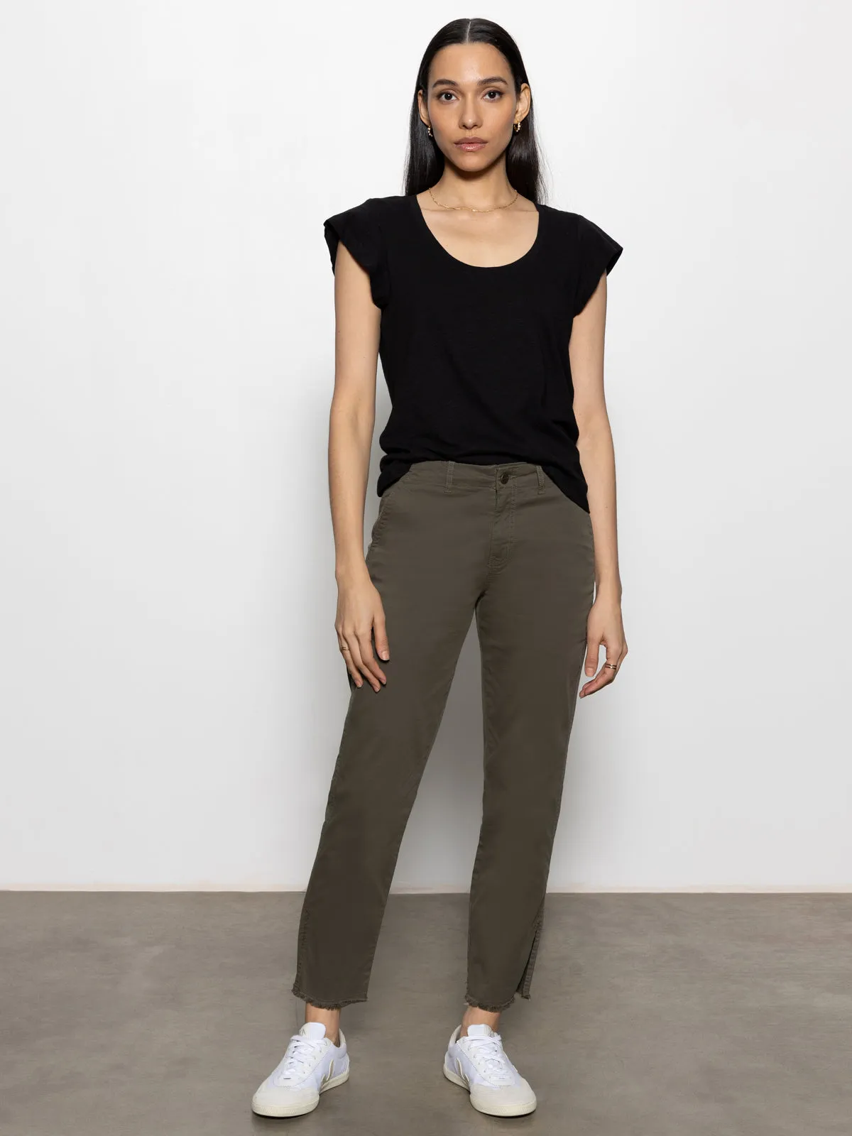 West Side Tee Black Odor Resistant Finish Stretch waistband