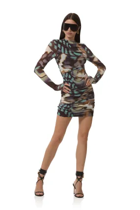 Darcie Dress - Feather Swirl Light Base