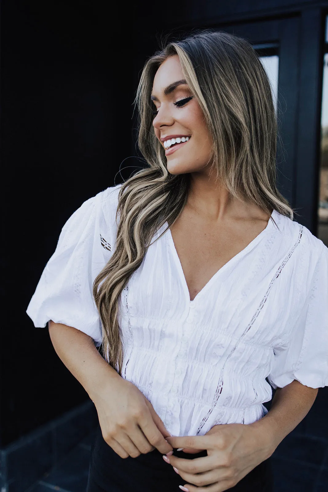 Davina Smocked Blouse Lux Collection - FINAL SALE Formal Wear