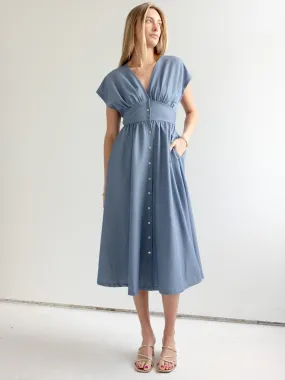 Vega Chambray Dress Neutral Finish