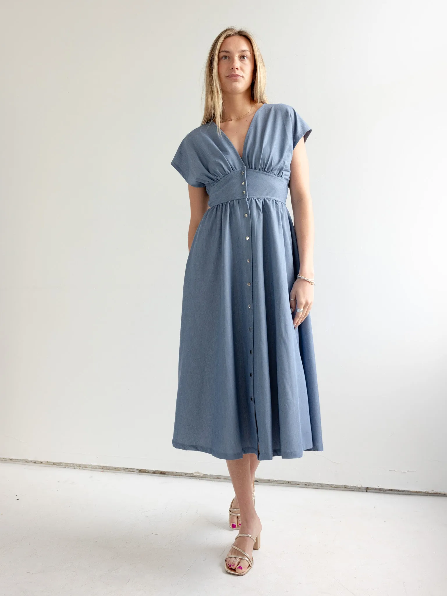 Vega Chambray Dress Formal dinner wear