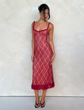 Versatile-Style DEJA DRESS - RED : BERRY RED