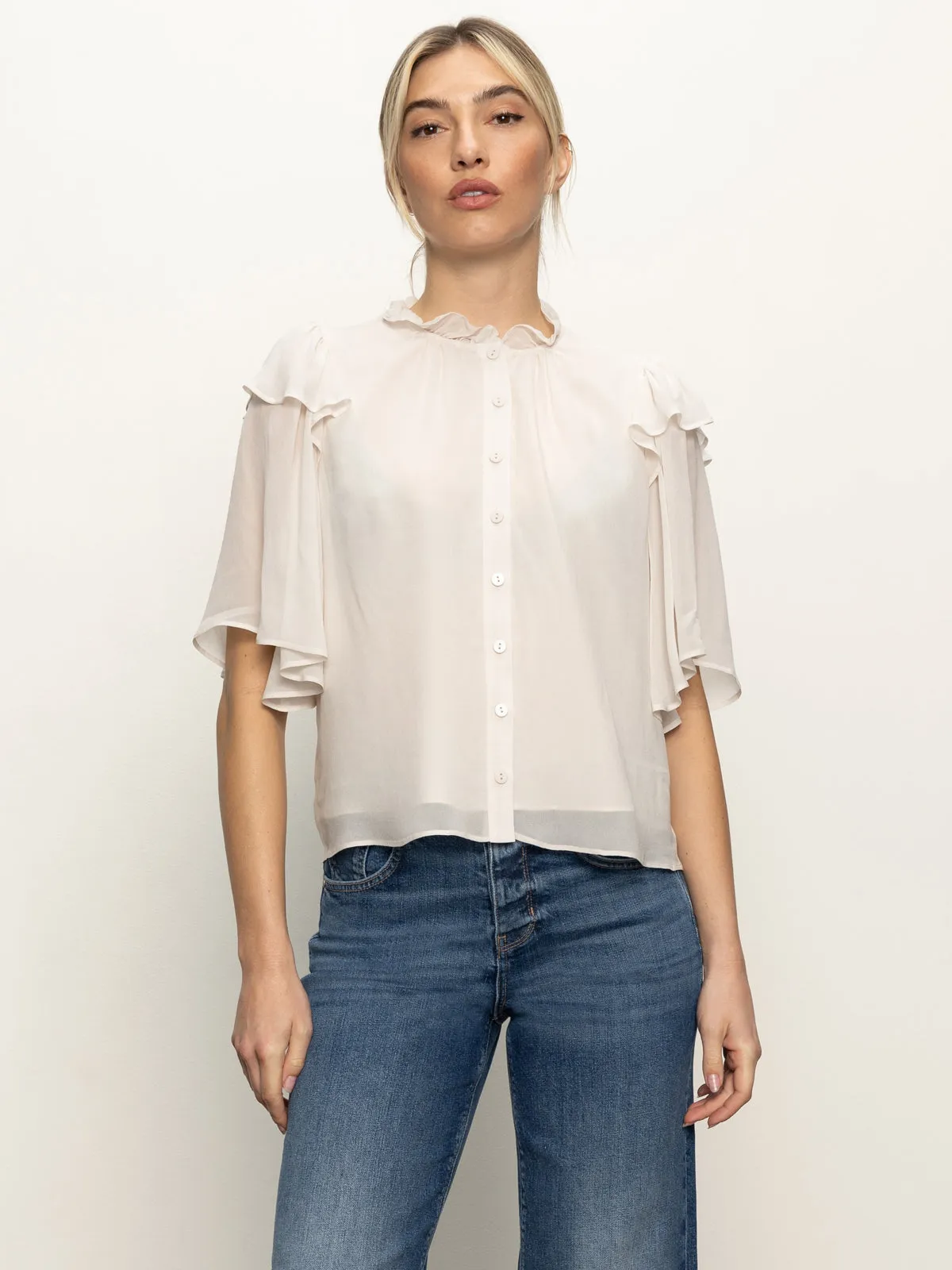 light layering Deja Vu Blouse Light Oat