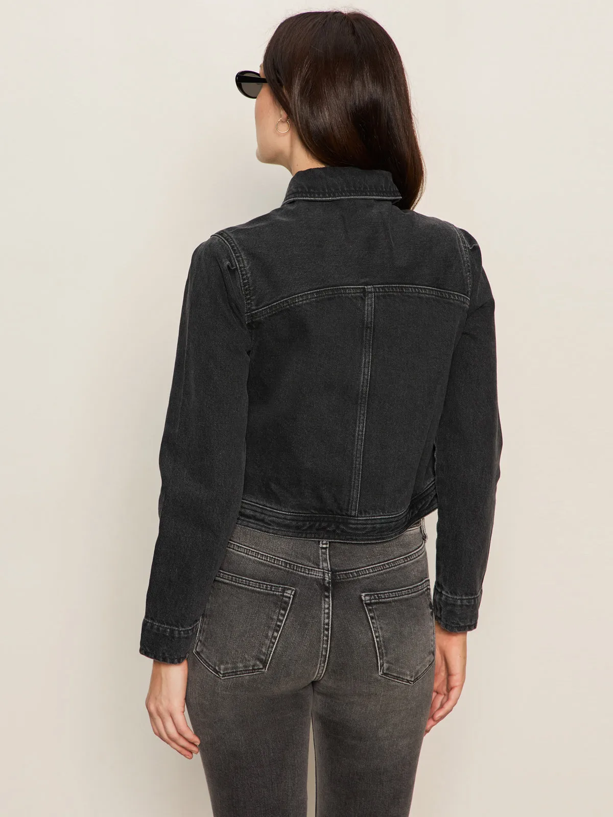 Denim Jacket Washed Black Denim Signal Mother's Day