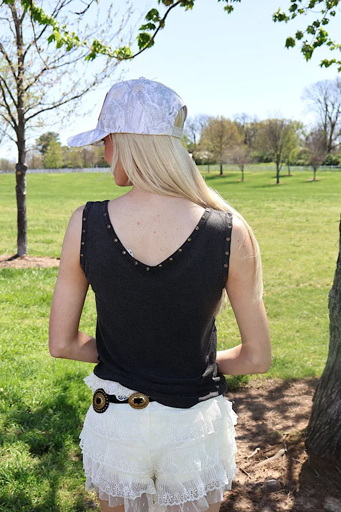 Desert Dust Studded Tank Fade Resistant Coating Double Stitched Seams