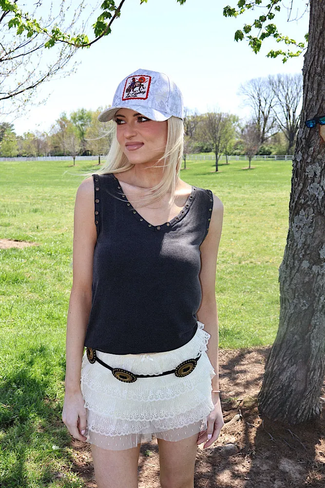 Everyday Fashion Lightweight Design Desert Dust Studded Tank