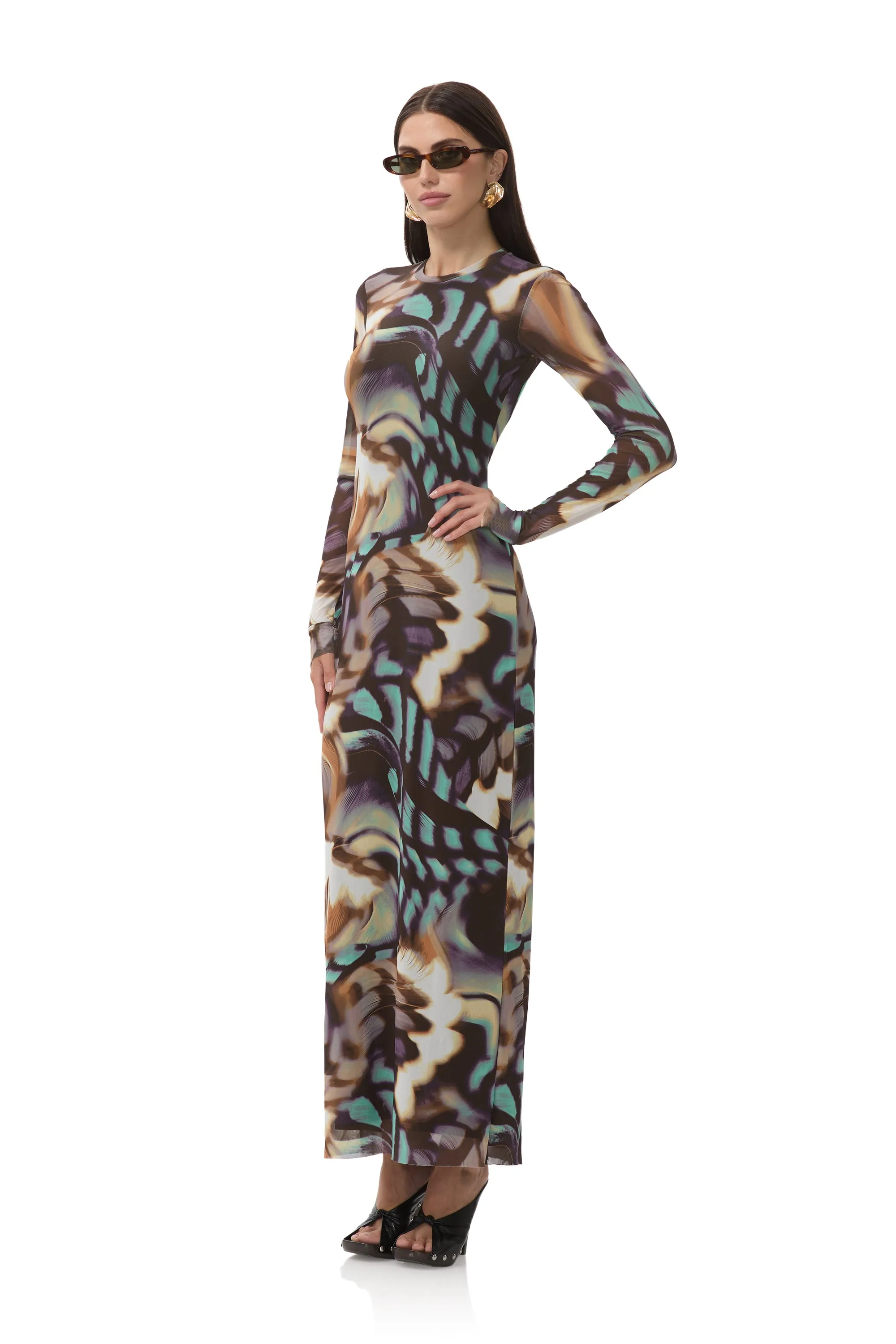 Didi Dress - Feather Swirl Perfect Design