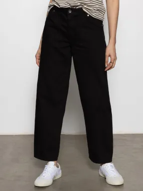 QuickDryTech Flexible Waistband District Column Standard Rise Ankle Jean Black