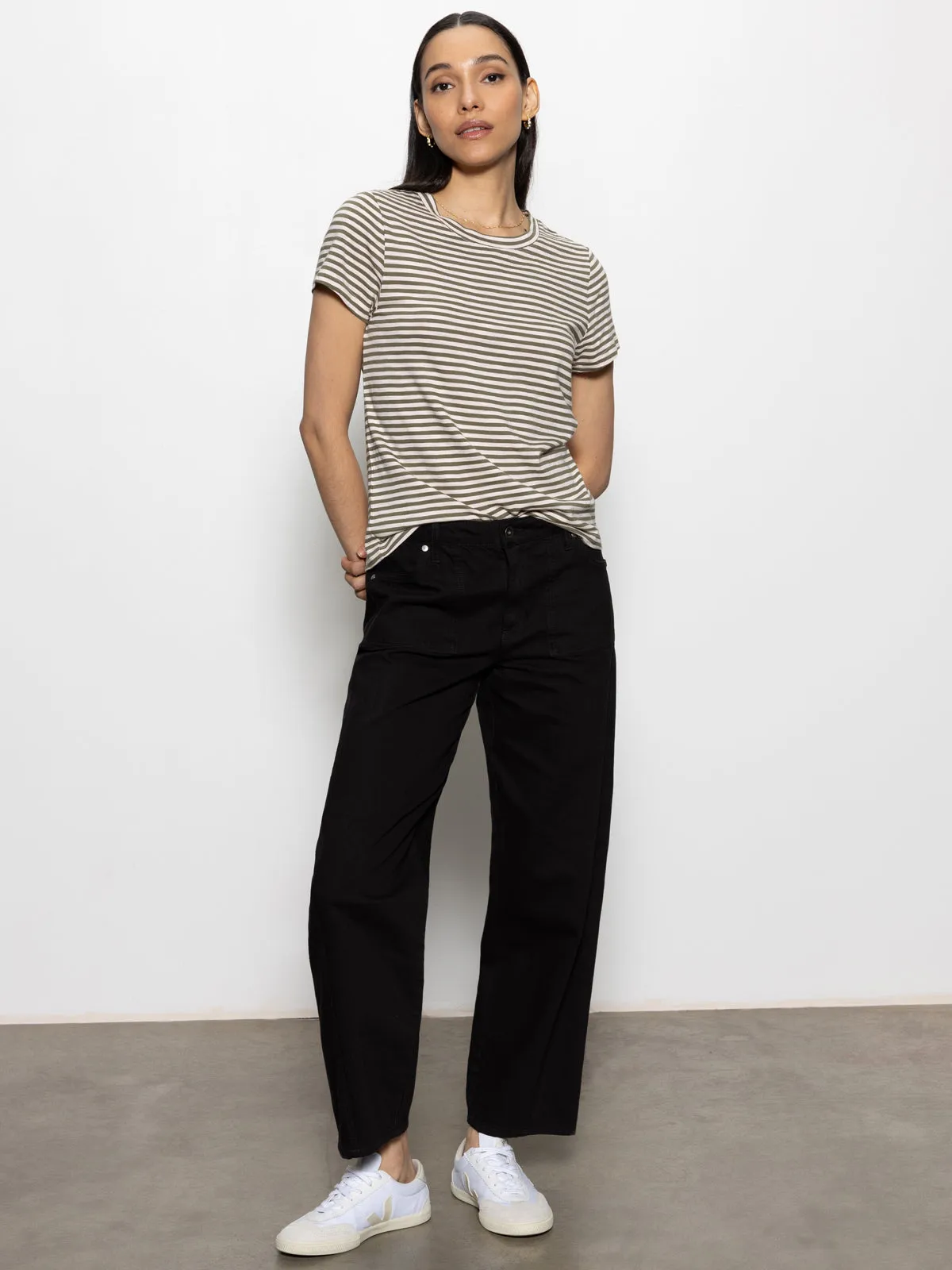 FunctionalZipper Daily Motion District Column Standard Rise Ankle Jean Black