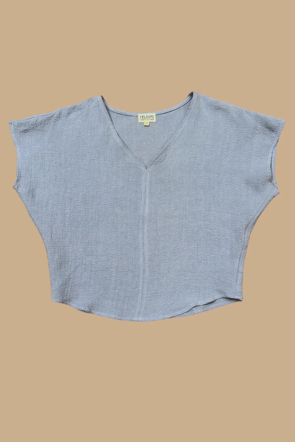 Dolman Top in BB Blue Texture Cotton Smart Style