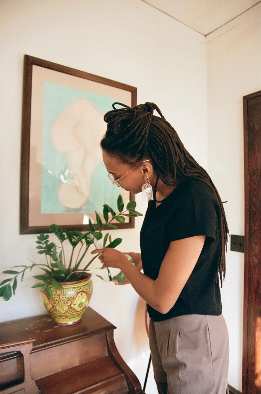 Dolman Top in Black Texture Knit Comfort Windproof Weave