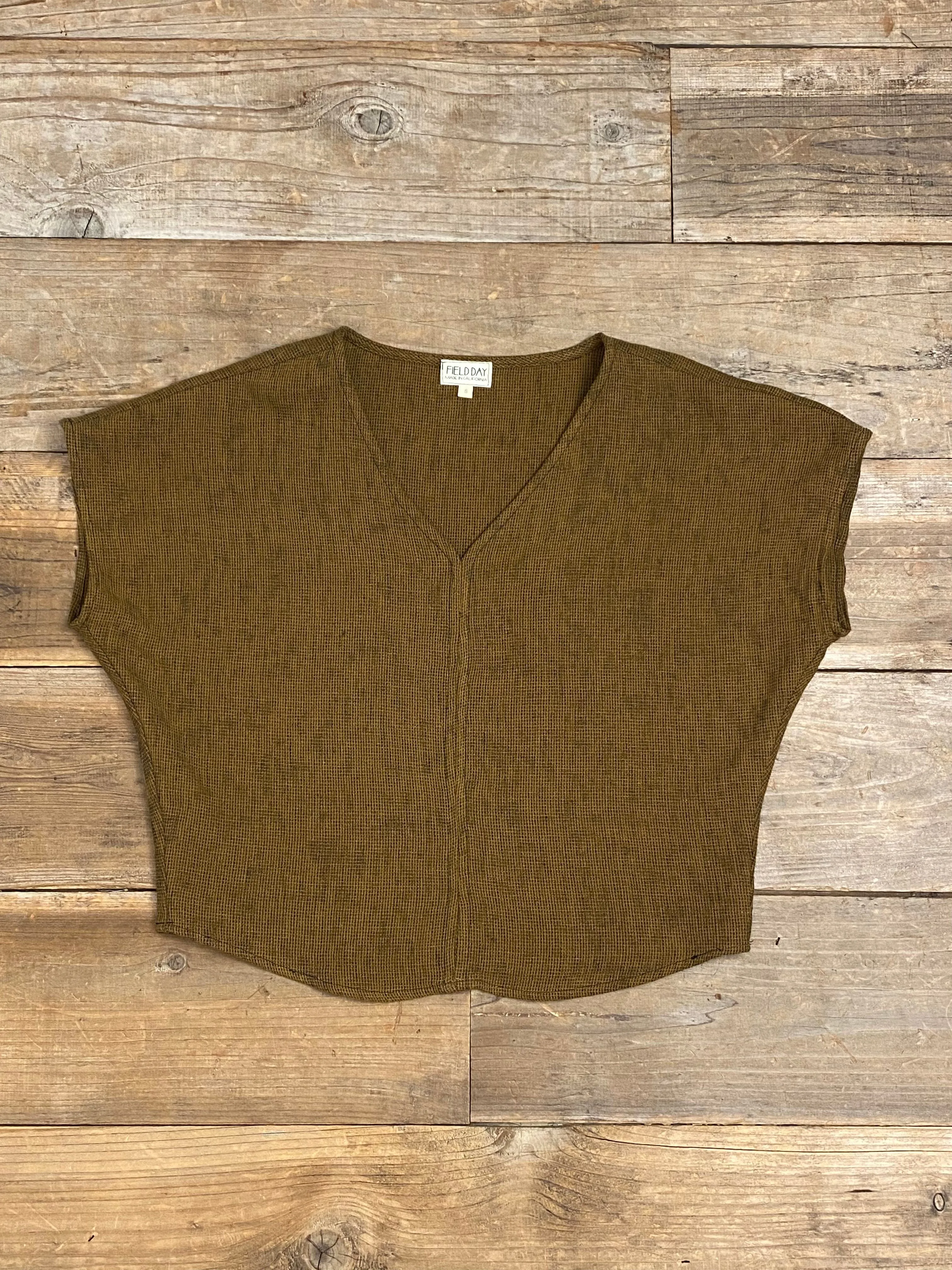 Dolman Top in Golden Checker Winter Style Must-Have Loopback Fabric