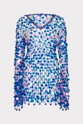 Kids friendly Waterfront Pack Sequin Crochet Mini Dress