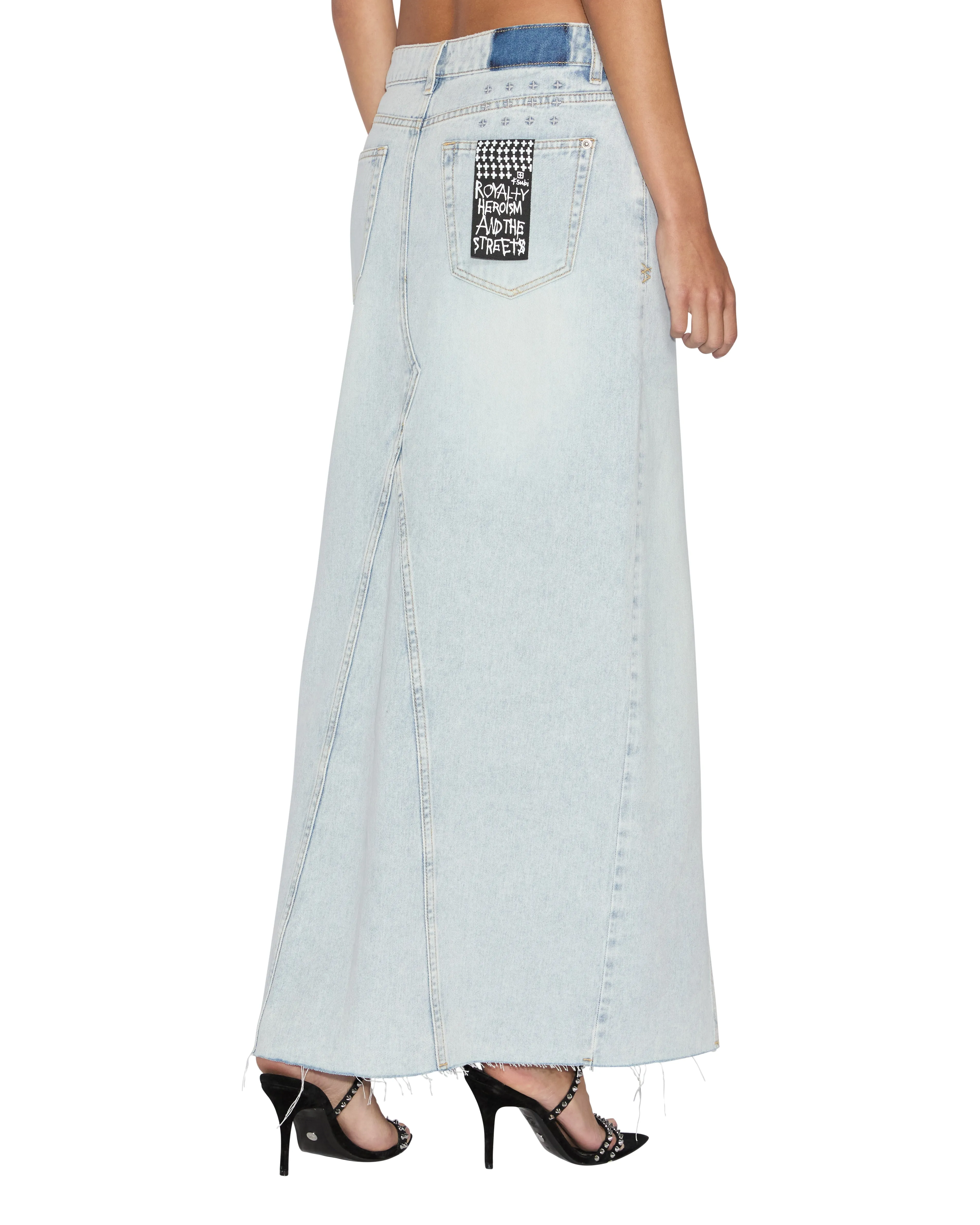 Quick Dry Technology Front Slit RELAX MAXI SKIRT SKYFALL