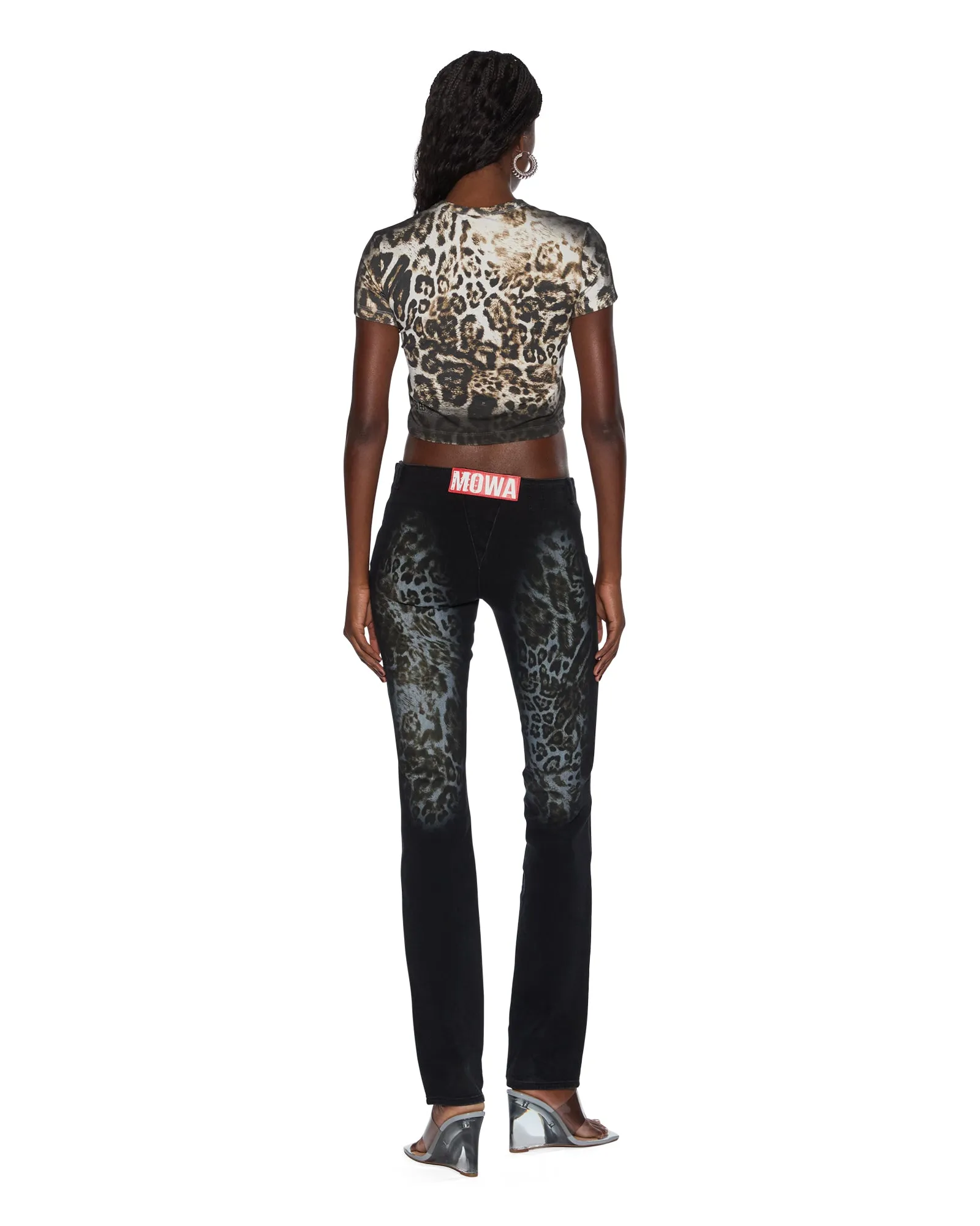 Roll Up Sleeve Design Breathable Design MOWALOLA BABY TEE CHEETAH