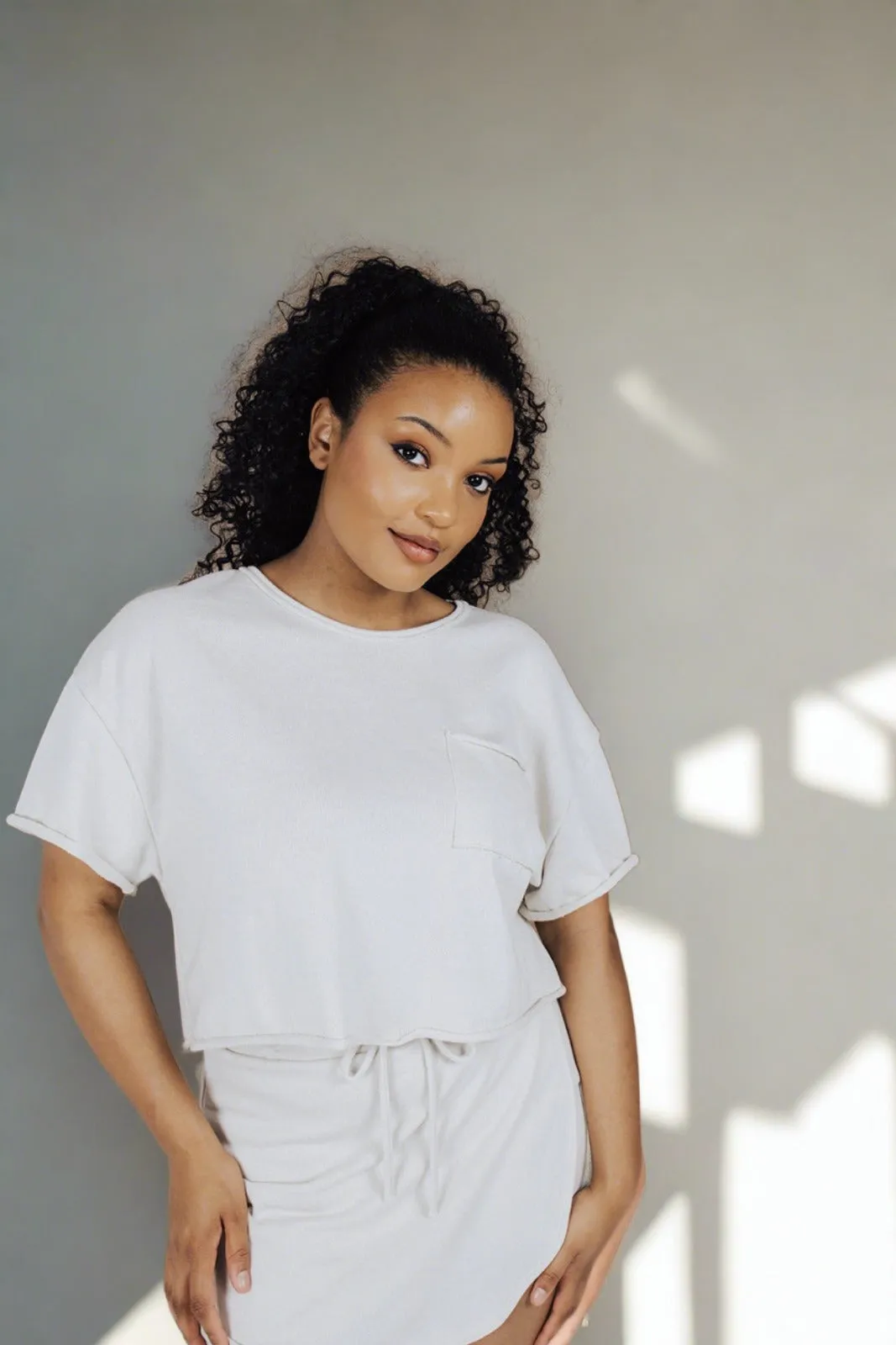 Picnic At The Park Boxy Tee - FINAL SALE Stretchable Blend OrganicCottonBlend