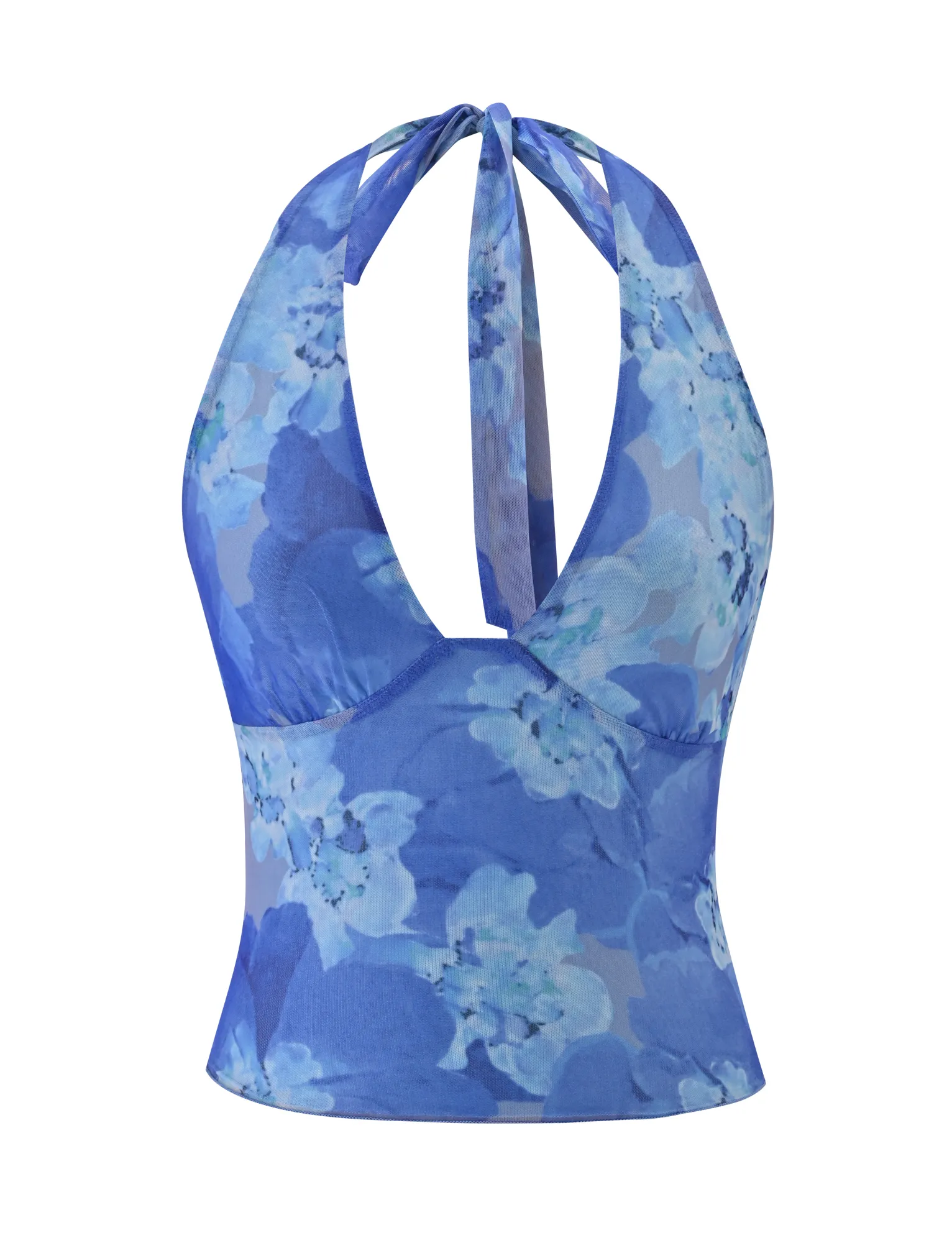 VNeckReinforcement Bonded Seam Technology DEVYN TOP - BLUE MACRO FLORAL