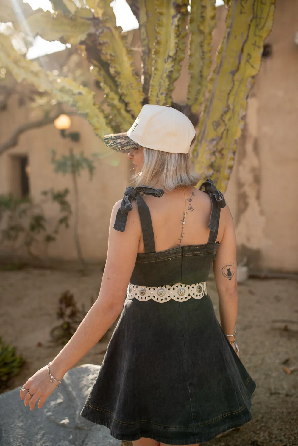 Marlowe Denim Dress Built In Filter Layer AdjustableNeckline