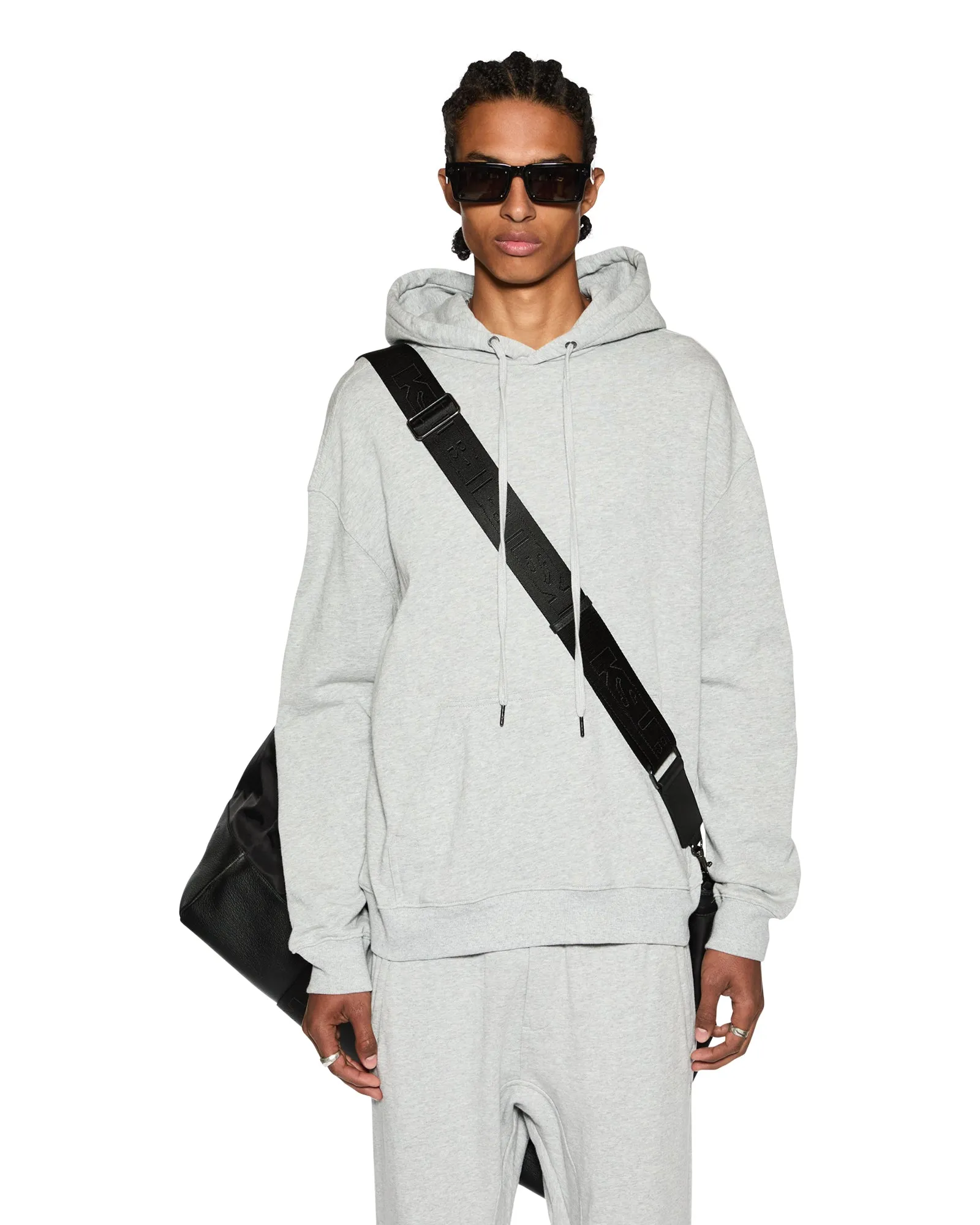 4 X 4 BIGGIE HOODIE GREY MARLE ShockAbsorbing WrinkleFree Weave