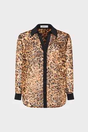 QuickDry Technology Quincy Burnout Jacquard Blouse