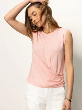 Simple Comfort Draped Tank Cherry Blossom