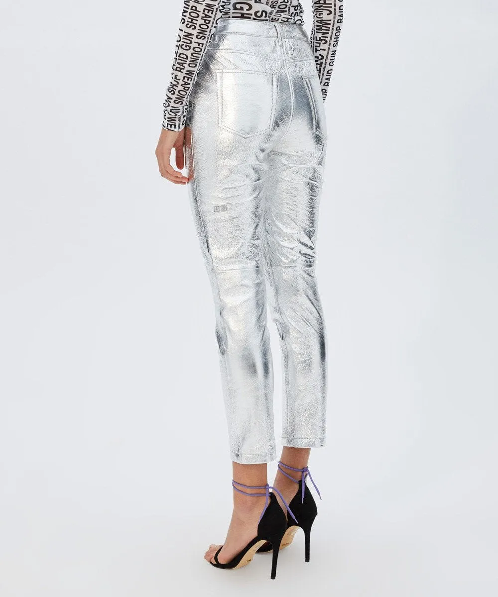 DREAMS PANT SILVER Embroidered Detail