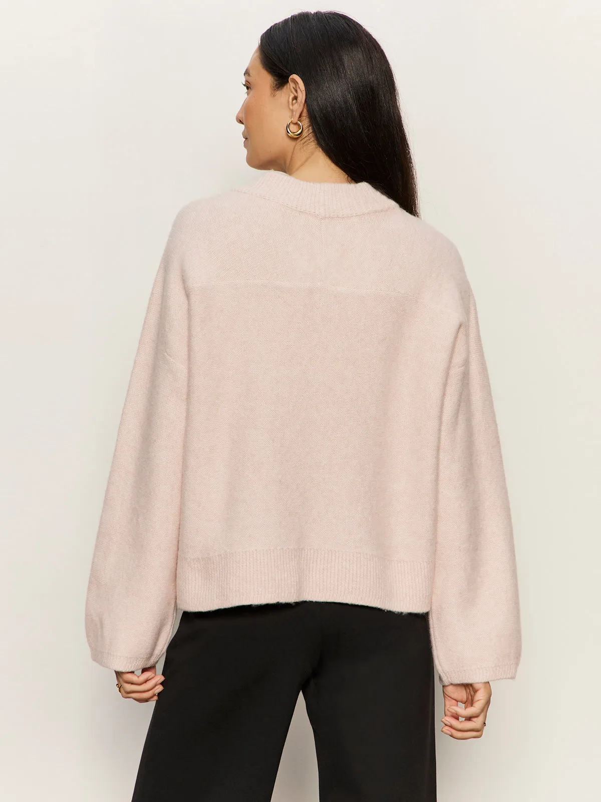 Dreamy V Neck Sweater Heather Rose NonIrritatingSeams