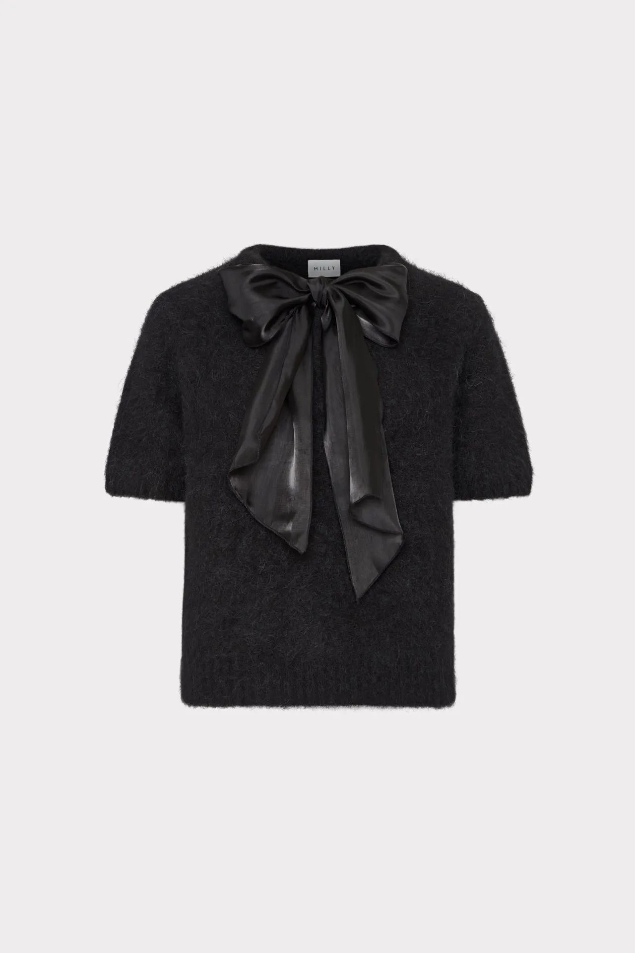 Bow Short Sleeve Sweater DoubleStitching