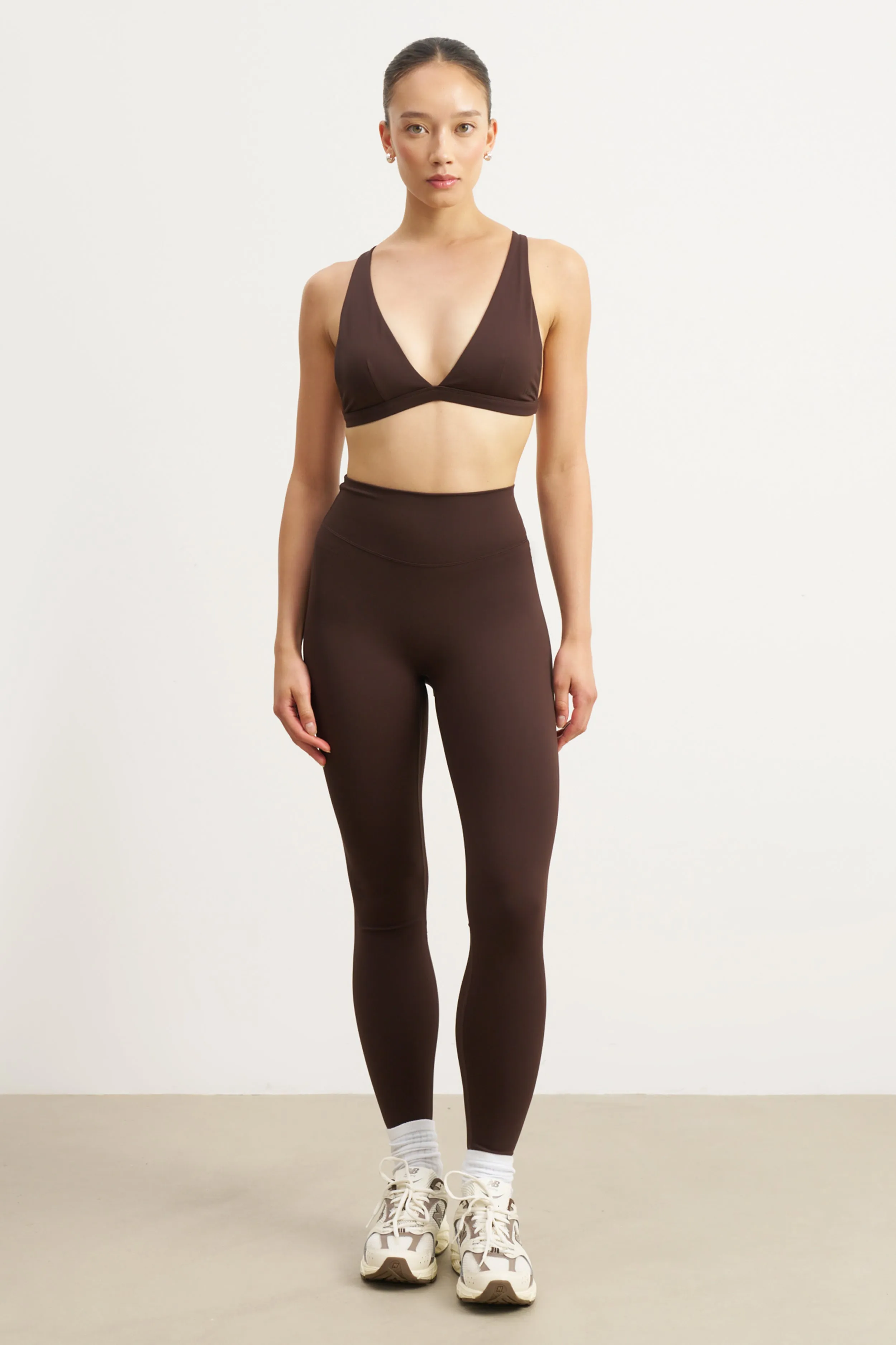 Base Sculpting Triangle Bra - Carob product camouflage stealth product satin lining luxury