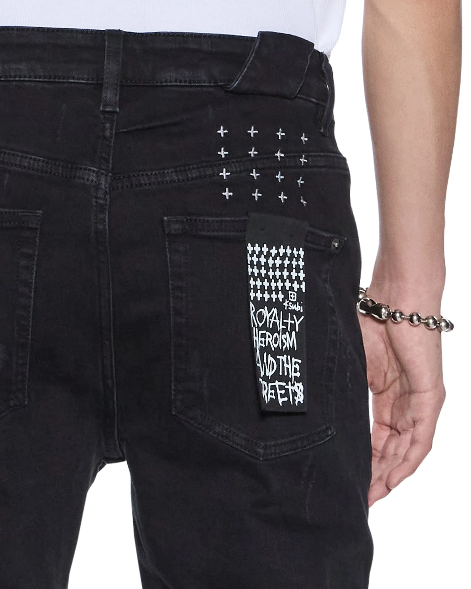 CHITCH BONEYARD BLACK Relaxed Thigh Cut No Bulk Seam Design